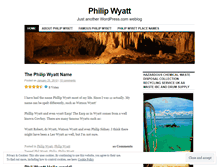 Tablet Screenshot of philipwyatt.wordpress.com