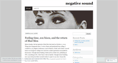 Desktop Screenshot of negativesound.wordpress.com