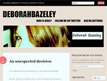 Tablet Screenshot of deborahbazeley.wordpress.com