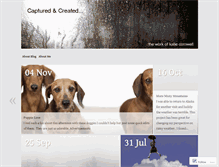 Tablet Screenshot of capturedandcreated.wordpress.com