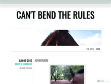 Tablet Screenshot of cantbendtherules.wordpress.com