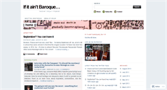 Desktop Screenshot of aintbaroque.wordpress.com