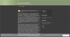 Desktop Screenshot of fastertorrentdownloads.wordpress.com