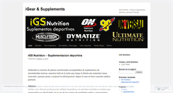 Desktop Screenshot of igsnutrition.wordpress.com