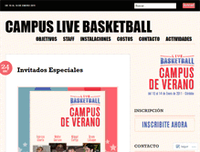 Tablet Screenshot of campuslivebasketball.wordpress.com