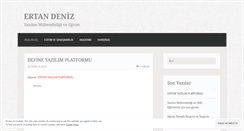 Desktop Screenshot of ertandeniz.wordpress.com