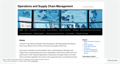 Desktop Screenshot of operationsandsupplychain.wordpress.com