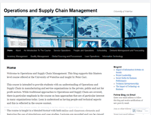 Tablet Screenshot of operationsandsupplychain.wordpress.com