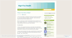 Desktop Screenshot of highfivehealth.wordpress.com