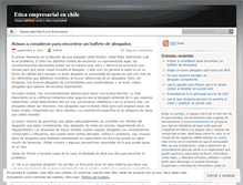 Tablet Screenshot of eticaempresarialenchile.wordpress.com