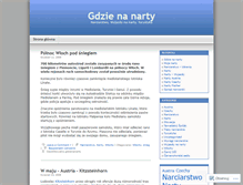 Tablet Screenshot of gdzienanarty.wordpress.com