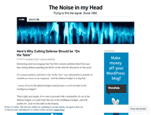 Tablet Screenshot of noiseinmyhead.wordpress.com