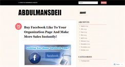 Desktop Screenshot of abdulmansdeii.wordpress.com