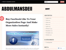 Tablet Screenshot of abdulmansdeii.wordpress.com