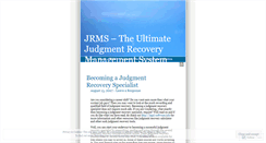 Desktop Screenshot of judgmentrecovery.wordpress.com