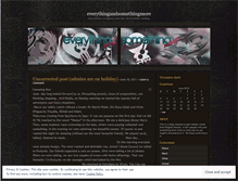 Tablet Screenshot of everythingandsomethingmore.wordpress.com