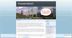 Desktop Screenshot of doyouspeakarchitecture.wordpress.com