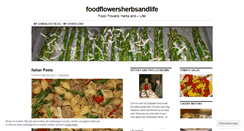 Desktop Screenshot of foodflowersherbsandlife.wordpress.com