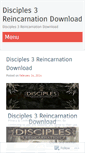 Mobile Screenshot of disciples3reincarnationdownload.wordpress.com