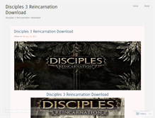 Tablet Screenshot of disciples3reincarnationdownload.wordpress.com