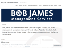 Tablet Screenshot of bobjamesmanagement.wordpress.com