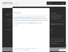 Tablet Screenshot of lightevolved.wordpress.com