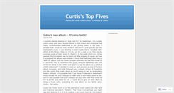 Desktop Screenshot of curtywurty83.wordpress.com