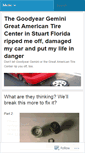 Mobile Screenshot of goodyeargeminigreatamericantirecentersucks.wordpress.com