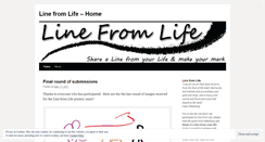 Desktop Screenshot of linefromlife.wordpress.com