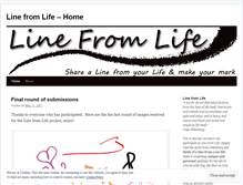 Tablet Screenshot of linefromlife.wordpress.com