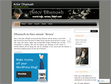 Tablet Screenshot of dhanushfans.wordpress.com