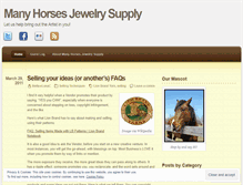 Tablet Screenshot of manyhorsesjewelrysupply.wordpress.com