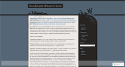 Desktop Screenshot of handmadewoodenurns.wordpress.com