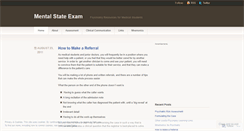 Desktop Screenshot of mentalstateexam.wordpress.com