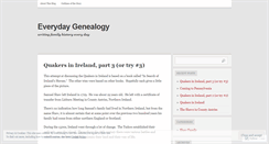 Desktop Screenshot of everydaygenealogy.wordpress.com