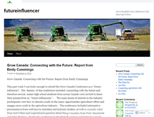 Tablet Screenshot of futureinfluencer.wordpress.com