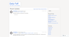 Desktop Screenshot of dailyfaff.wordpress.com