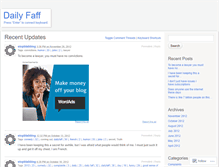 Tablet Screenshot of dailyfaff.wordpress.com