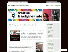 Tablet Screenshot of creativitybackgrounds.wordpress.com