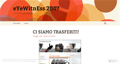 Desktop Screenshot of eyewitness2007.wordpress.com