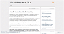 Desktop Screenshot of emailnewslettertips.wordpress.com