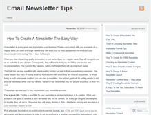 Tablet Screenshot of emailnewslettertips.wordpress.com