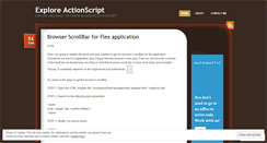 Desktop Screenshot of actionscriptxplorer.wordpress.com
