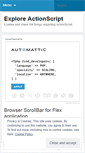 Mobile Screenshot of actionscriptxplorer.wordpress.com