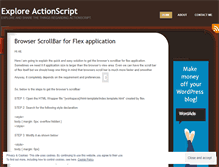Tablet Screenshot of actionscriptxplorer.wordpress.com