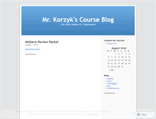 Tablet Screenshot of mrkorzyk.wordpress.com
