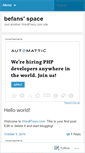 Mobile Screenshot of befans.wordpress.com