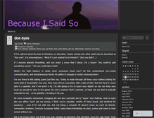 Tablet Screenshot of becuzisaidso.wordpress.com