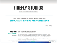 Tablet Screenshot of fireflystudiosweddingphotography.wordpress.com