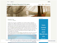 Tablet Screenshot of imaginegreenworld.wordpress.com